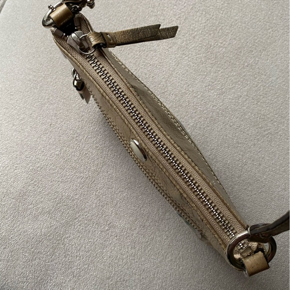 Vintage Y2K Coach Plaid Mini Bag / Wristlet - Picture 9 of 11